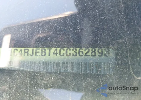 2012 Jeep Grand Cherokee Limited z USA, uszkodzony, nr VIN 1C4RJEBT4CC362893